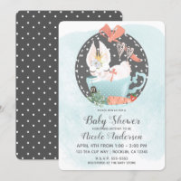 Tee Cup Bunny Rabbit Watercolor Kinderdusche