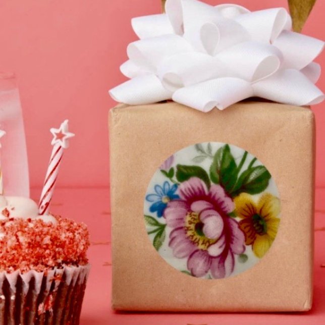 Tee Cup Floral Bouquet Aufkleber (Von Creator hochgeladen)