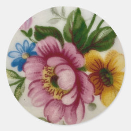 Tee Cup Floral Bouquet Aufkleber