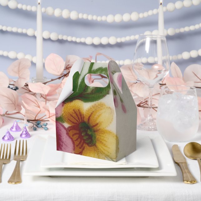 Tee Cup Floral Bouquet Gefallen Box Geschenkschachtel (Hochzeit)