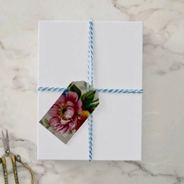 Tee Cup Floral Bouquet Geschenkanhänger (Von Creator hochgeladen)