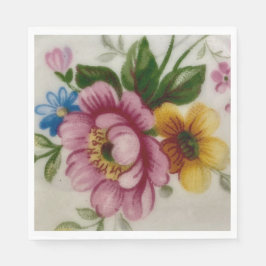 Tee Cup Floral Bouquet Papier Napkin Serviette
