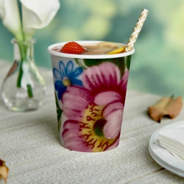 Tee Cup Floral Bouquet Papier Tasse Pappbecher (Von Creator hochgeladen)