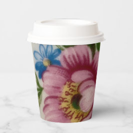 Tee Cup Floral Bouquet Papier Tasse Pappbecher