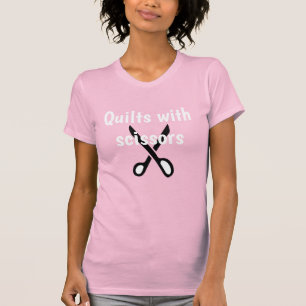 Tee de drôle Quilter, jolie T-shirt rose pâle
