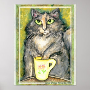 Tee, der Maine-Waschbär-Katze liebt Poster
