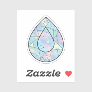 Tee Drop Boho farbenfrohe Diamantsticker Aufkleber