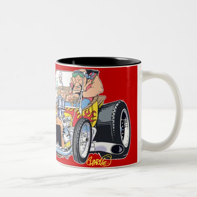 "Tee-" Eimer-Tasse Zweifarbige Tasse (Rechts)