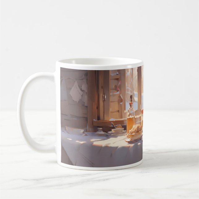 Tee, Frühstück und Winter Kaffeetasse (Links)