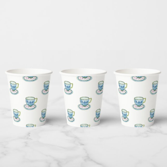 Tee für zwei Baby-Dusche Pappbecher (Multi)