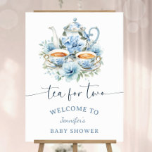 Tee für Zwei Baby Shower Junge Blaue Tee Party Wil