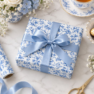 Tee für Zwei – Florale 2. Geburtstagsfeier Geschenkpapier
