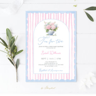 Tee für zwei Grandmillennial Baby Shower Einladung
