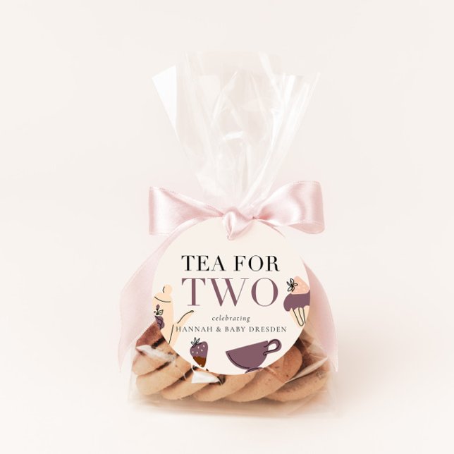 Tee für zwei | Tee-Party-Babydusche Geschenkanhänger (Von Creator hochgeladen)