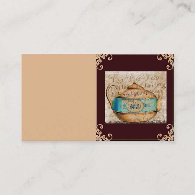 Tee für zwei Visitenkarten Visitenkarte (Vorderseite)