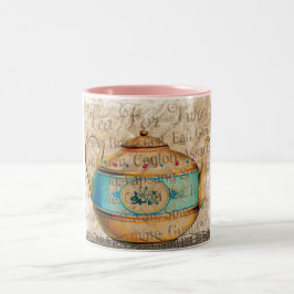 Tee für zwei zweifarbige tasse