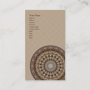 Tee-gefärbtes Mandala • Vertikale Visitenkarte