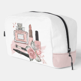Tee-Girl-Kosmetika in Rosa und Weiß Waschbeutel