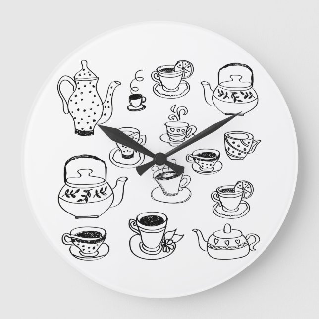 Tee Große Wanduhr (Vorderseite)