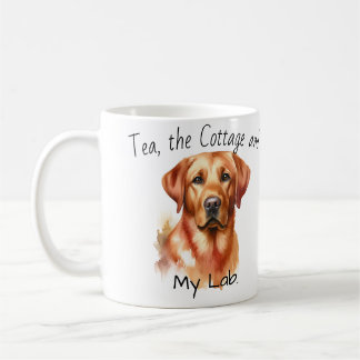 Tee, Hütte und mein Labrador. Moderne Kaffeetasse