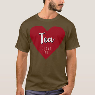 Tee ich Liebe Sie zurücktreten tiefrotes Herz