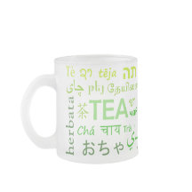 Tee in jeder Sprache in Grün