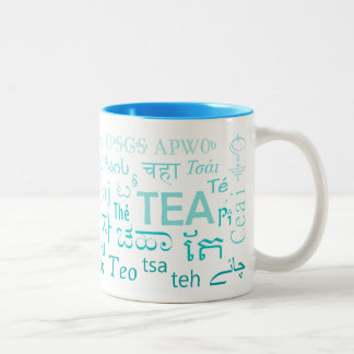 Tee in jeder Tasse in Blau