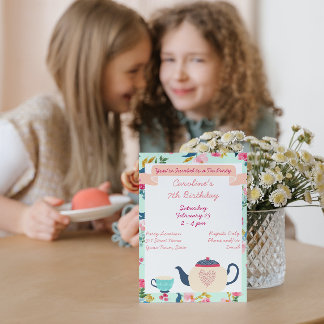 Tee in Wonderland Einladung zum Geburtstag
