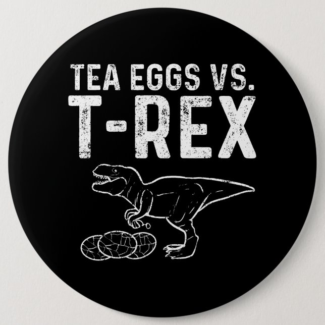 Tee Infuser gegen T Rex Dinosaur Dino Eggs Button (Vorderseite)