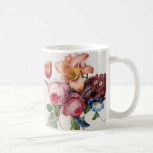 Tee, Kaffee, Rosa Frühlingsblumen Garten Bouquet C Kaffeetasse