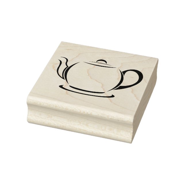 Tee/Kaffee Töpfe Briefmarke aus gebackenem Kautsch Gummistempel (Stempel)