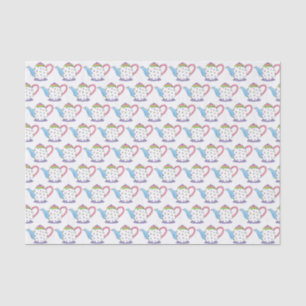 Tee Lover Polka Dot Pastel Teapot Tea Papa Seidenpapier