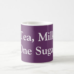 Tee, Milch, Zucker - Meine Bestellung Kaffeetasse
