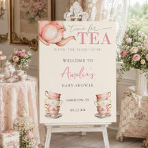 Tee mit der werdenden Mutter Rosa Babyparty Willko