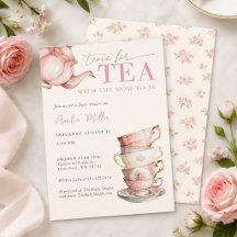 Tee mit der werdenden Mutter Rosa Florales Babysho