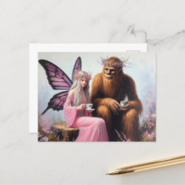 Tee mit Sasquatch und die Märchen Postkarte