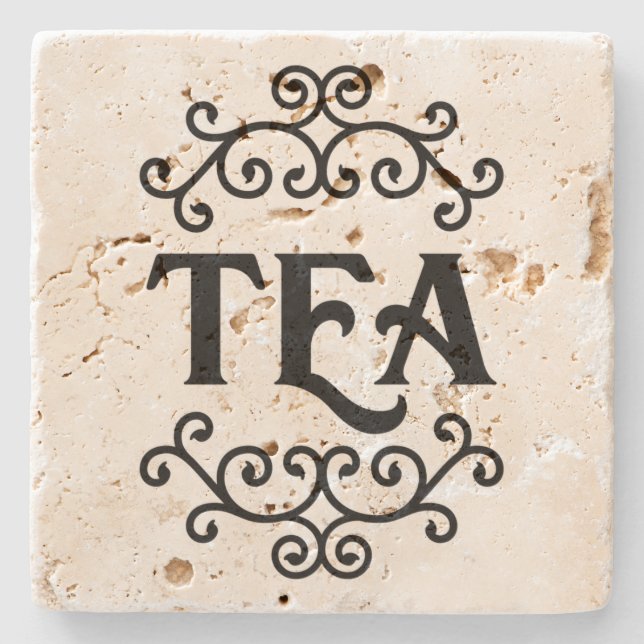Tee mit Scroll - Untersetzer (Vorderseite)