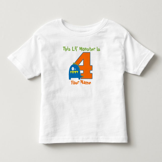 Tee Monstre d'Anniversaire T-shirt personnalisé (Devant)