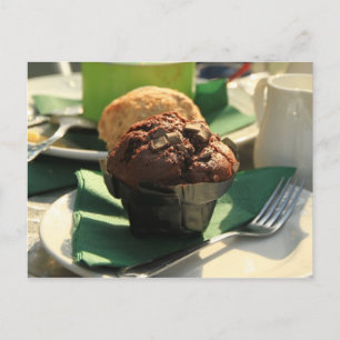 Tee Muffin Snacks Postkarte