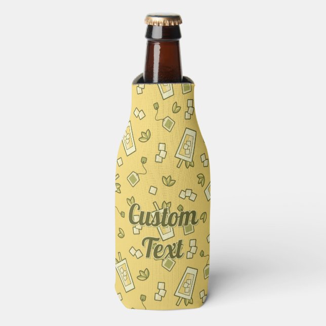 Tee-Muster Flasche Cooler Flaschenkühler (Flaschenvorderseite)