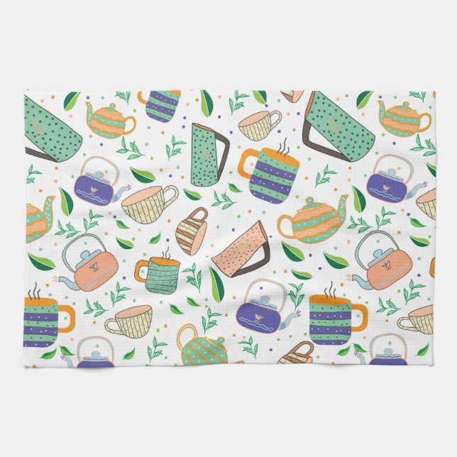 Tee-Muster Geschirrtuch (Horizontal)