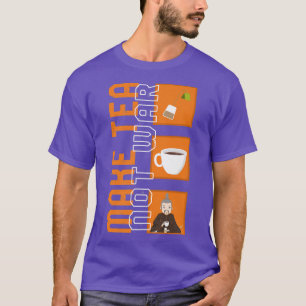 Tee nicht Krieg Friedlich Samurai Tea Drinker Fami