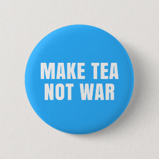 Tee nicht Krieg machen - Blue & White Peace Slogan Button