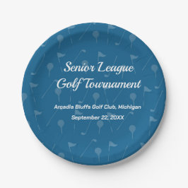 Tee Off in Style - Golf Party Round Paper Plate Pappteller