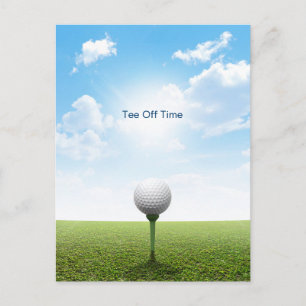 Tee Off Time Postkarte