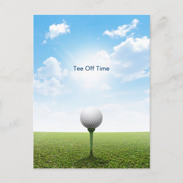 Tee Off Time Postkarte (Vorderseite)