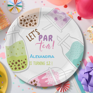 Tee par bobba tea Geburtstag Pappteller