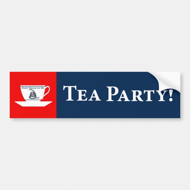 Tee-Party! Autoaufkleber (Vorne)