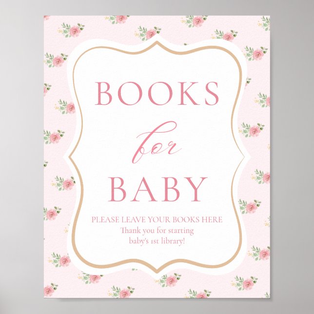 Tee-Party Babyduschbücher für Baby Poster (Vorne)