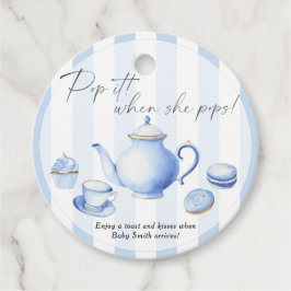 Tee Party Babydusche - Pop! Wenn sie Pop! Geschenkanhänger